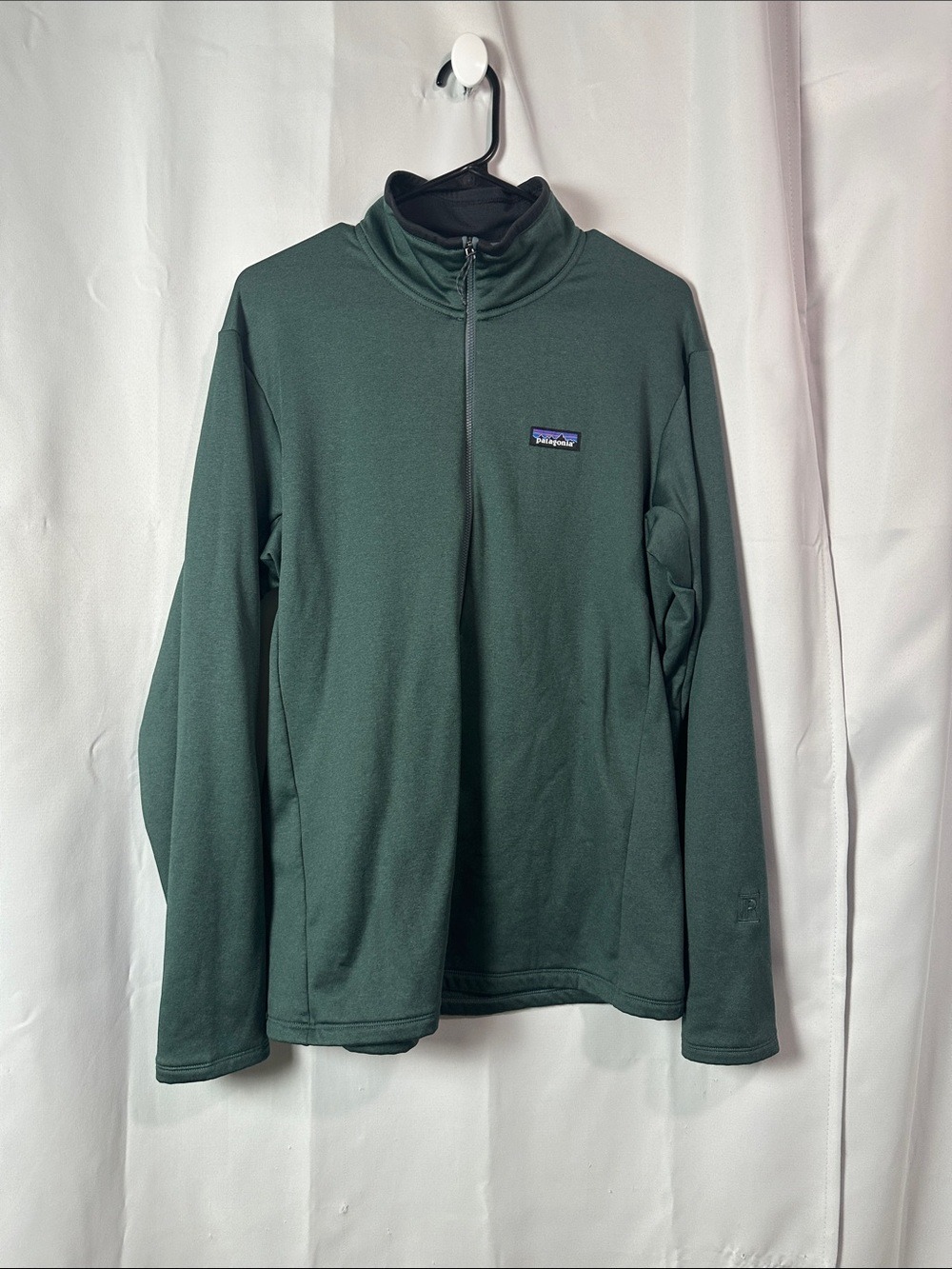 Patagonia Men’s Zip-Up Deep Green Fleece Pullover - Size Large